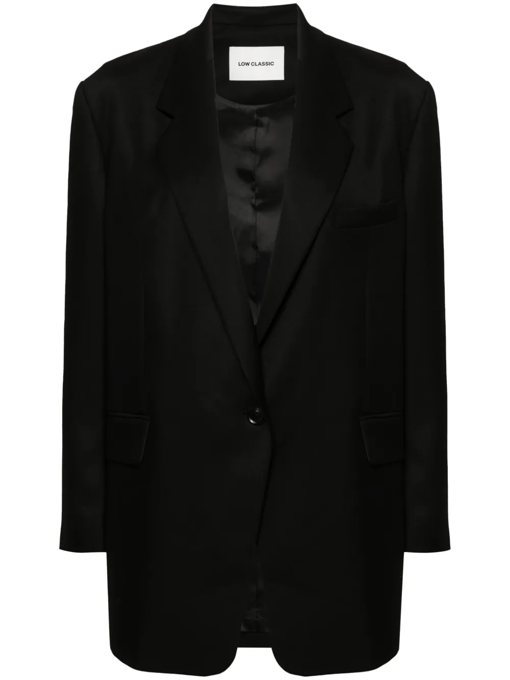 Low Classic Twill blazer Zwart