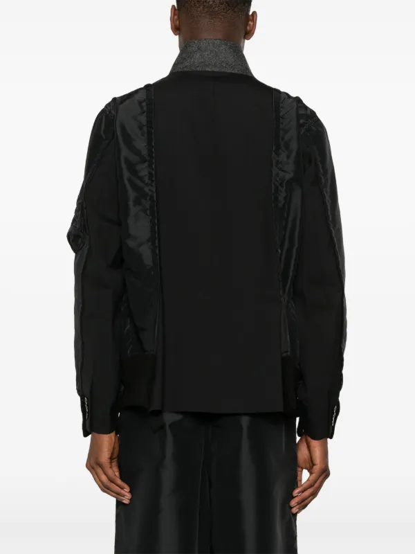 Sacai コントラストパネル ジャケット | ブラック | FARFETCH JP