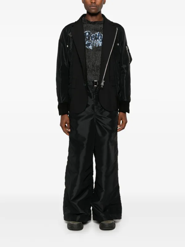 Sacai コントラストパネルコート Sacai コントラストパネル ジャケット | ブラック | FARFETCH JP