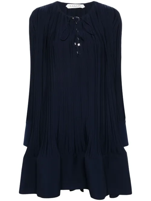 Robe mi-longue à design plissé - Lanvin - Modalova