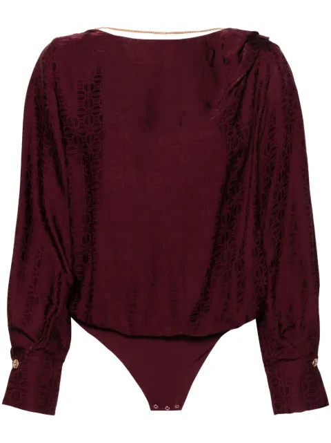Elisabetta Franchi necklace-detail jacquard bodysuit