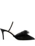 Andrea Wazen 75mm Franca Glitz pumps - Black