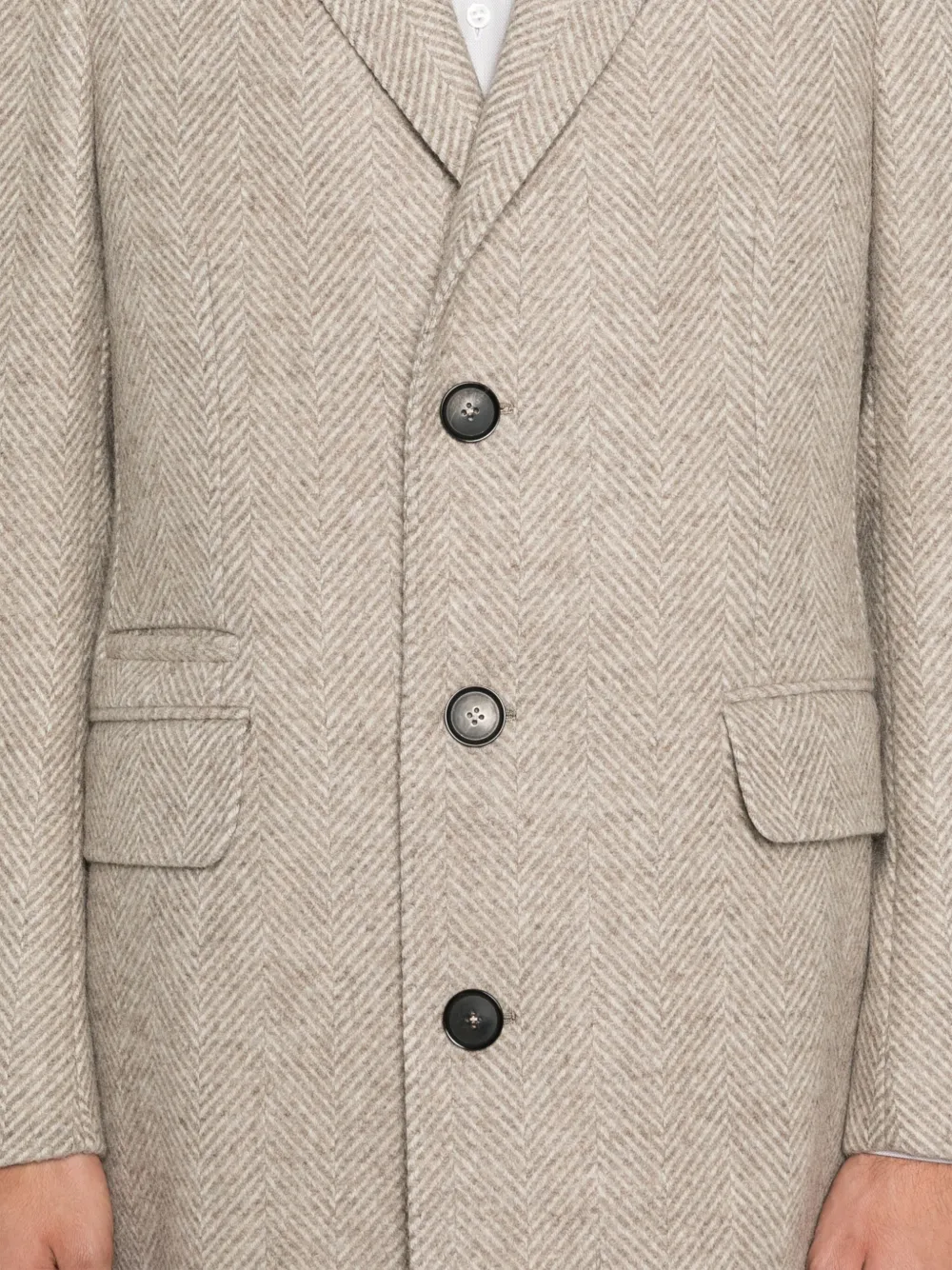 Zegna Jas met visgraat-patroon Beige