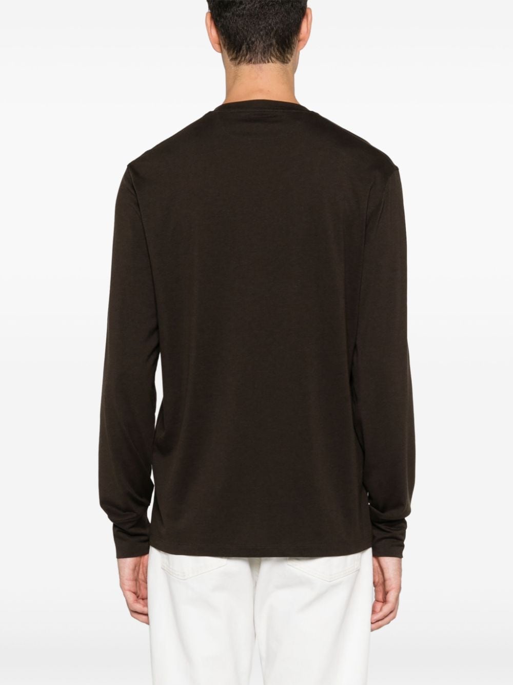 Shop Tom Ford Crew-neck T-shirt In Brown