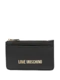 Love Moschino logo-lettering wallet - Black