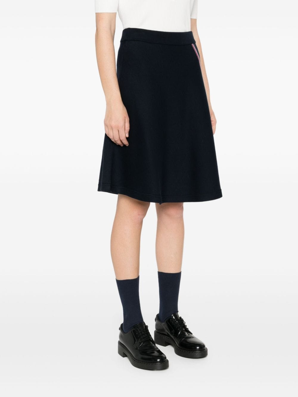 Shop Thom Browne Cotton Midi Skirt In Blue