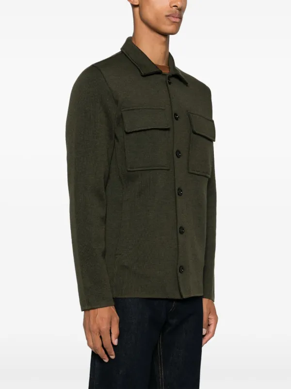 LARDINI ダブルブレストニットカーディガン グリーン系Mサイズ LARDINI ダブルブレストニットカーディガン グリーン系Mサイズ