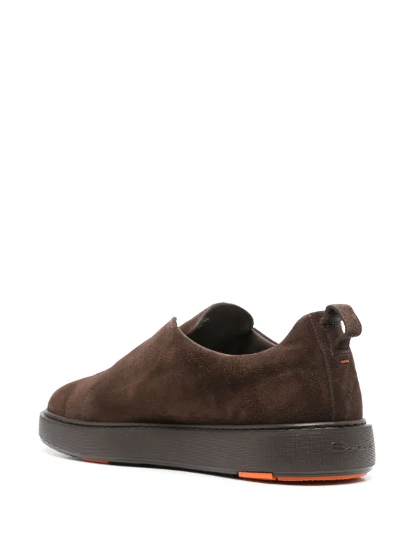 Santoni Suede slip-on Sneakers | Brown | FARFETCH