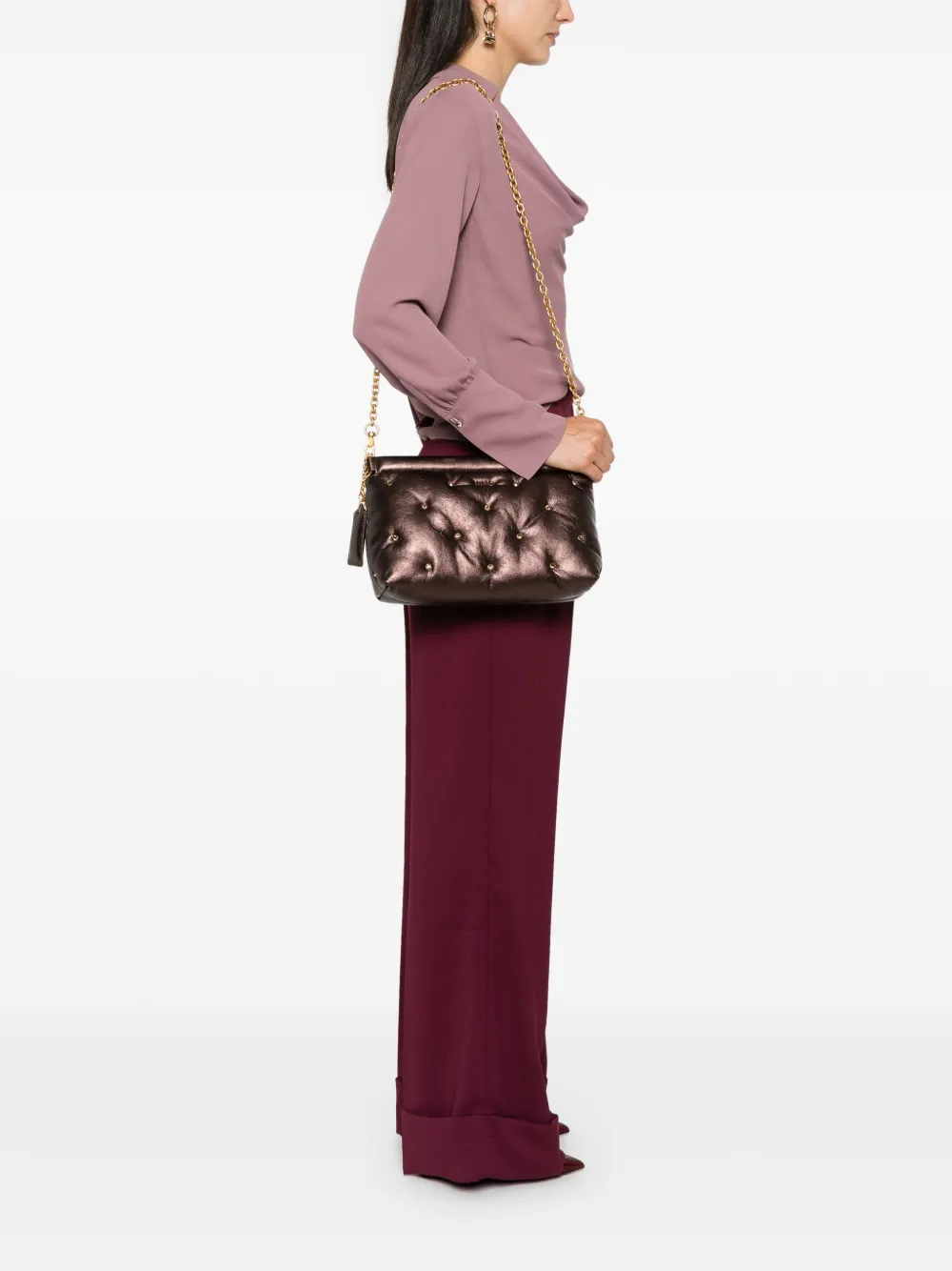 LIU JO Clutch met logo - Bruin