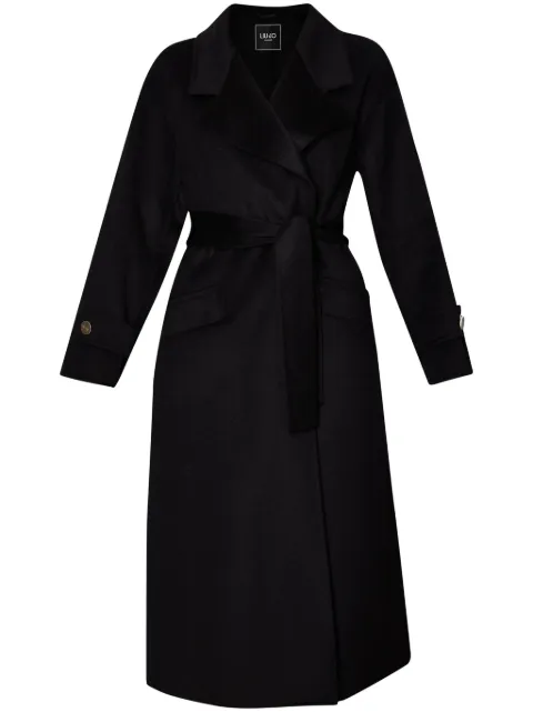LIU JO belted wool-blend coat