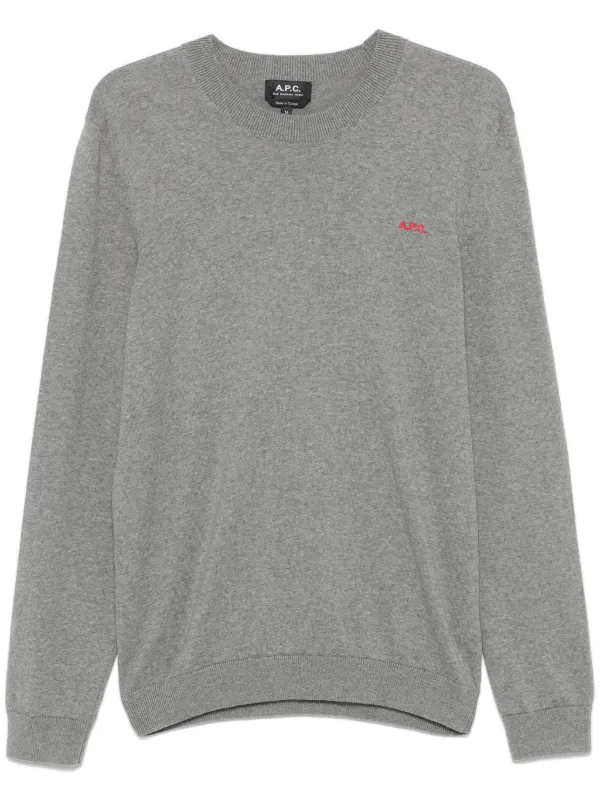 【関税込み】Valentin Sweat - A.P.C. - Cotton - Grey A.P.C. Valentin Sweat - Cotton - Grey | ShopSimon