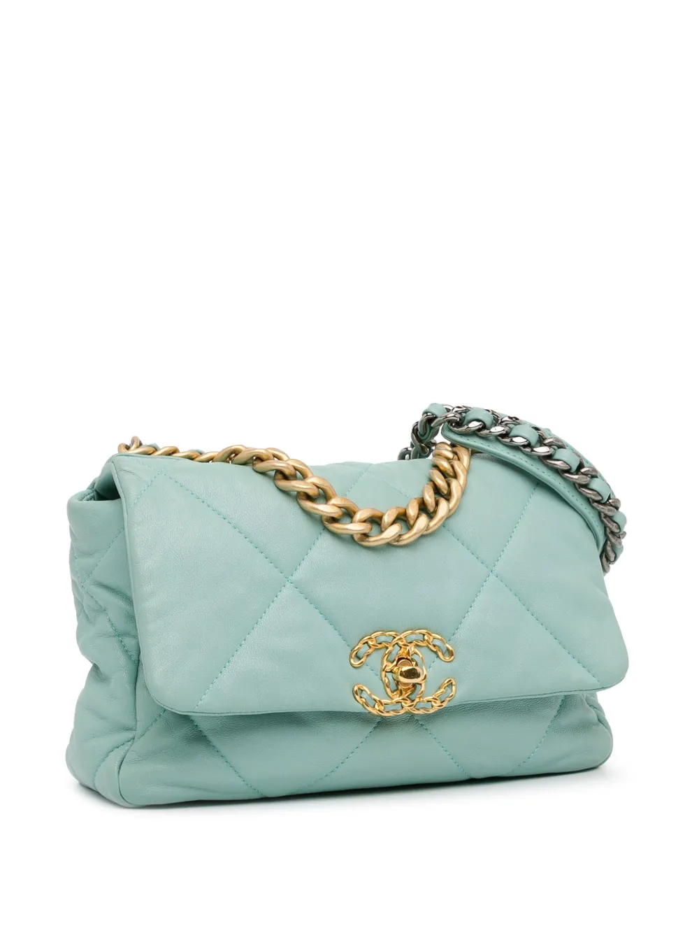 CHANEL Pre-Owned 2019 Medium Lambskin 19 Flap Satchel - Farfetch 