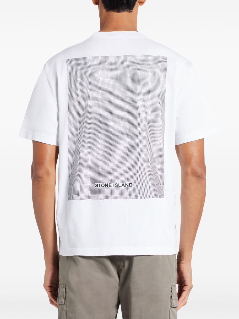 Shop Stone Island Cotton T-shirt In Weiss