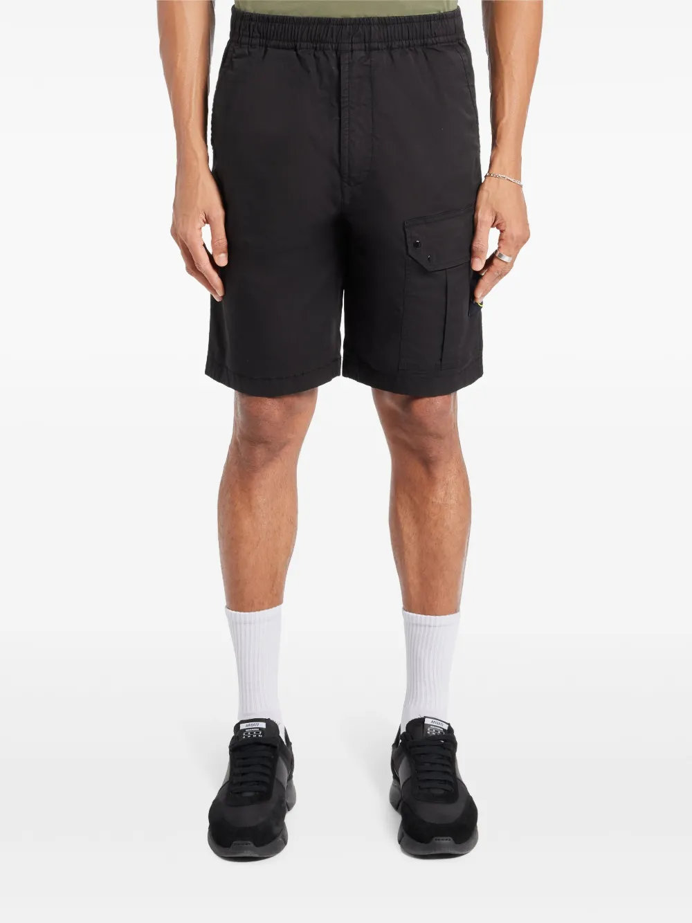 Stone Island Shorts met Compass-logopatch Zwart
