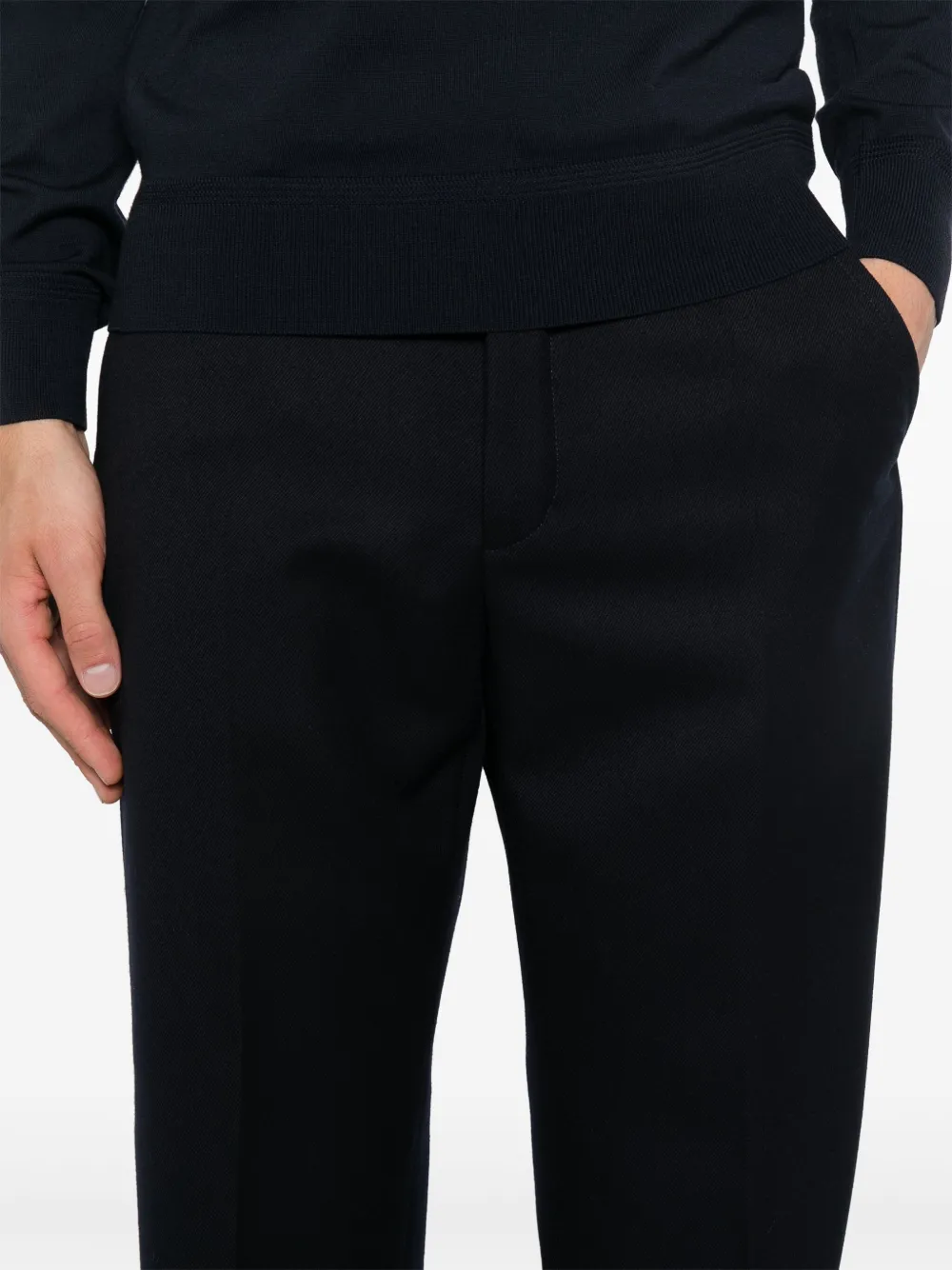 Incotex Broek met toelopende pijpen Blauw