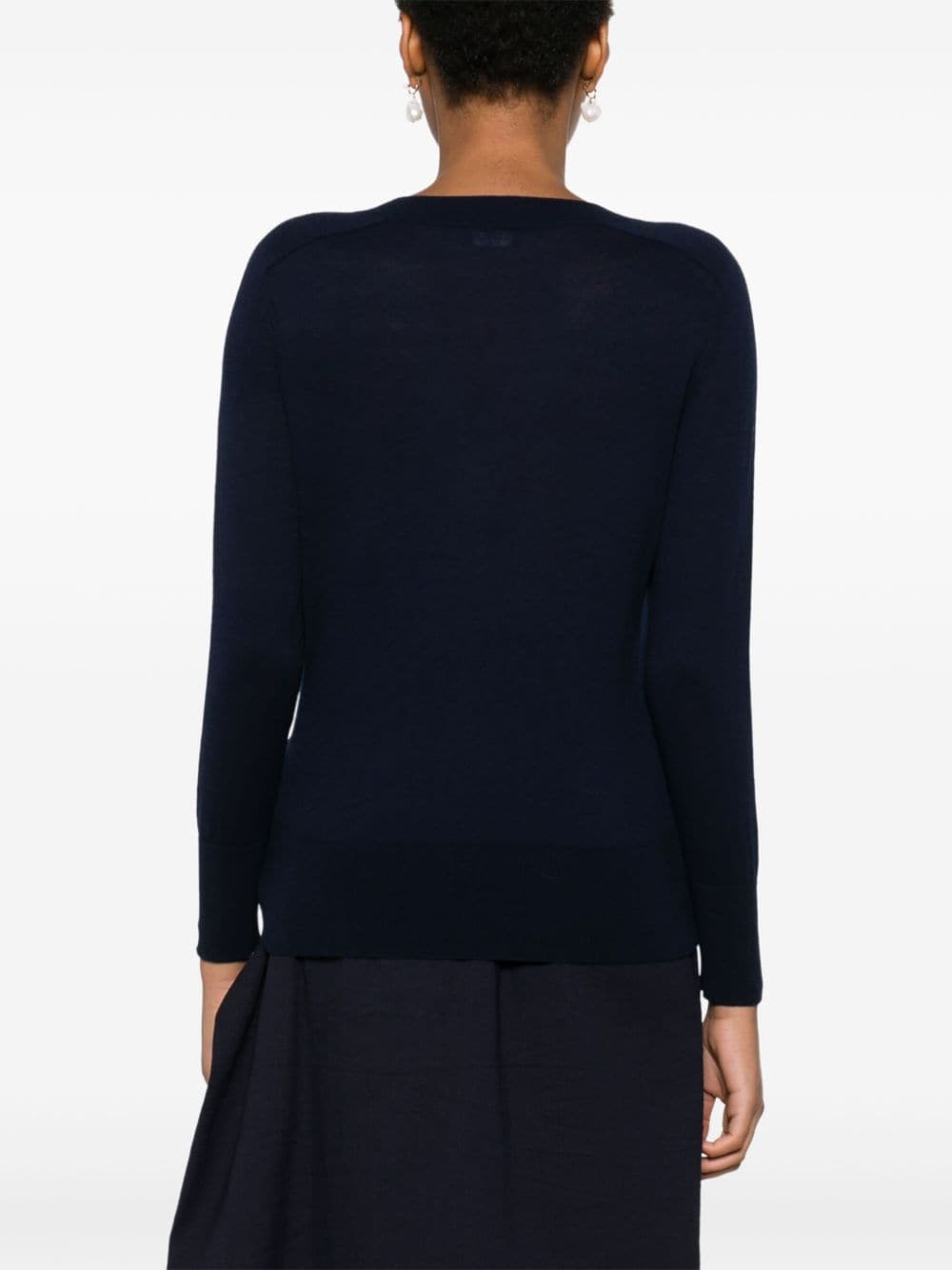 Shop Liu •jo Logo-appliqué Sweater In Blue