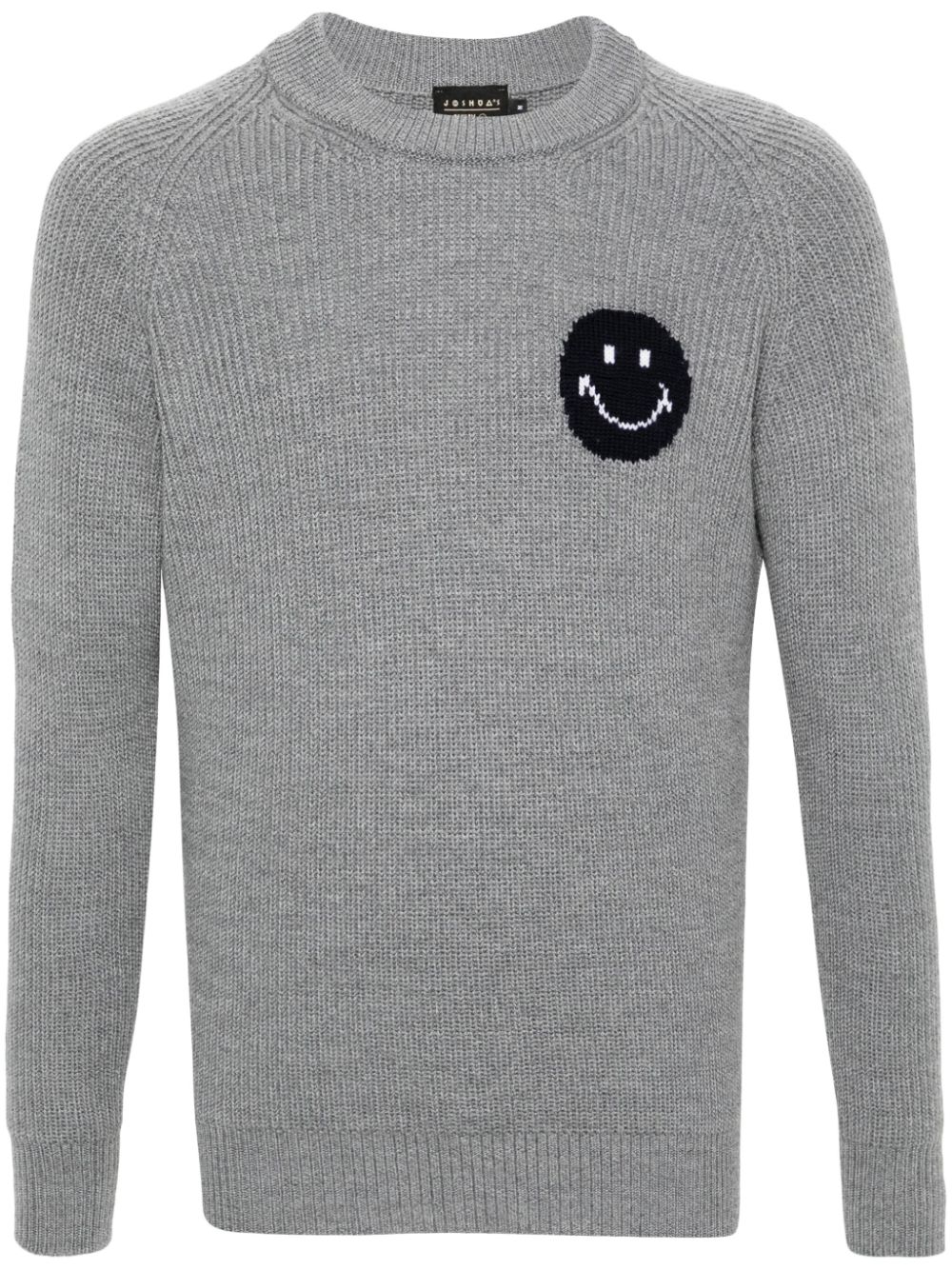 smiley face-motif sweater