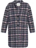 MARANT ÉTOILE Gabriel checked coat - Blue