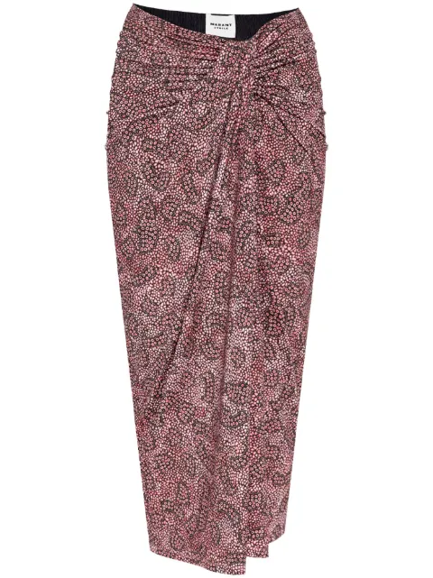 MARANT ÉTOILE Jeldia graphic-print midi skirt