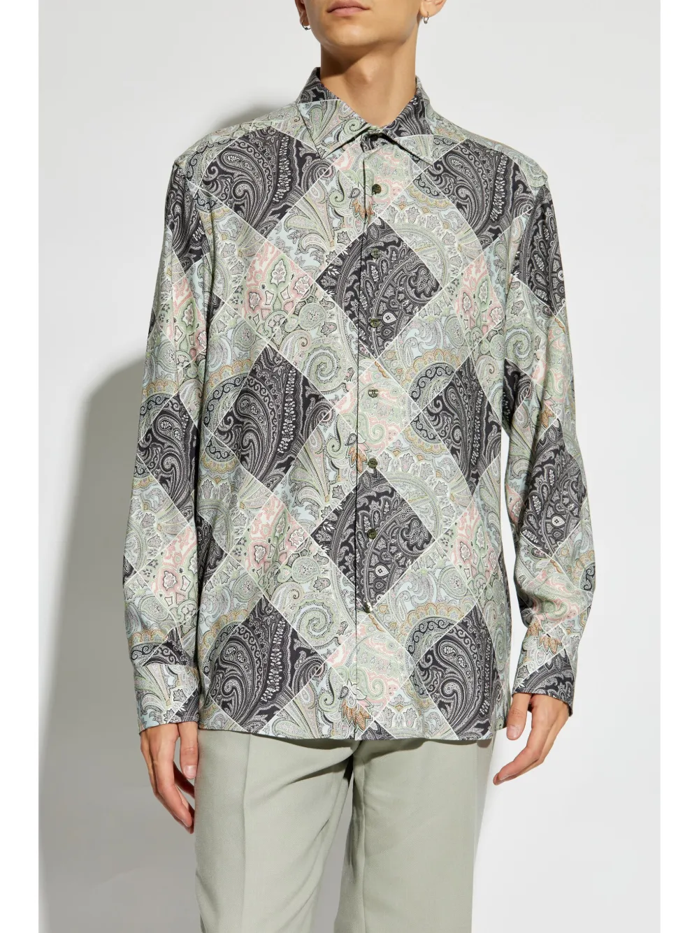 ETRO Overhemd met print Beige