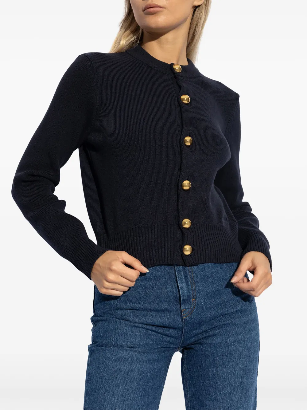 AMI Paris Vest met geborduurd logo Blauw