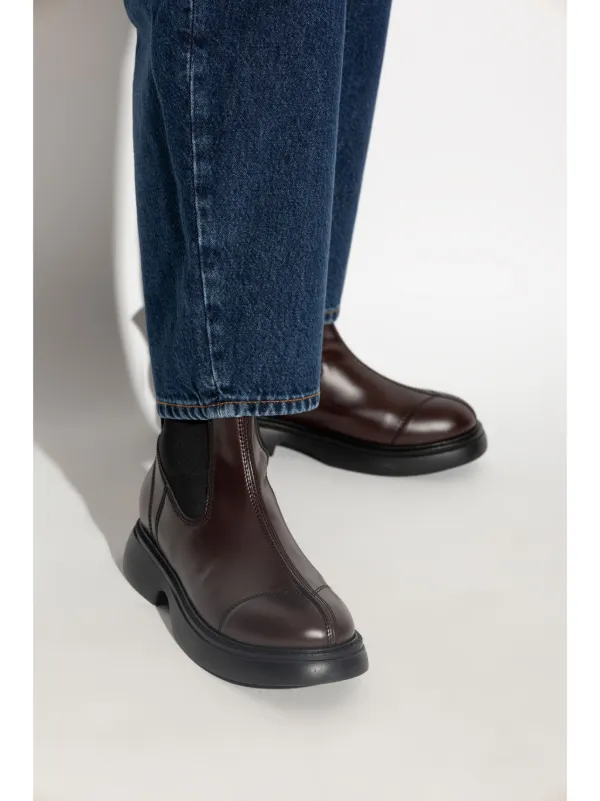 GANNI Leather Chelsea Boots | Brown | FARFETCH BN GANNI Leather Chelsea Boots | Brown | FARFETCH BN