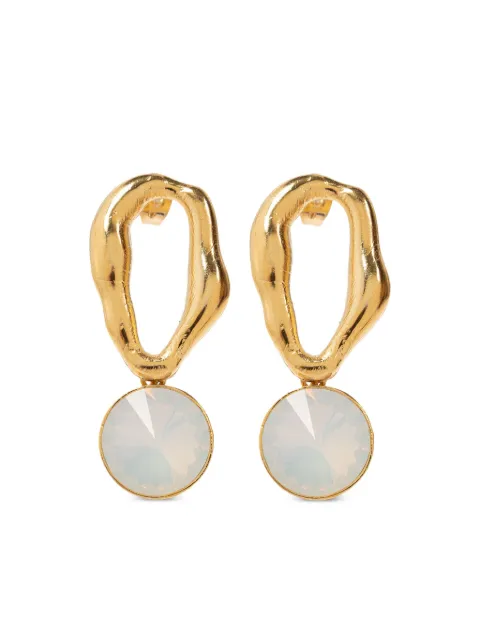 Forte Forte crystal-embellished sculpted earrings