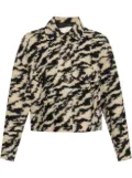 MARANT ÉTOILE Ferida zebra-print coat - Neutrals