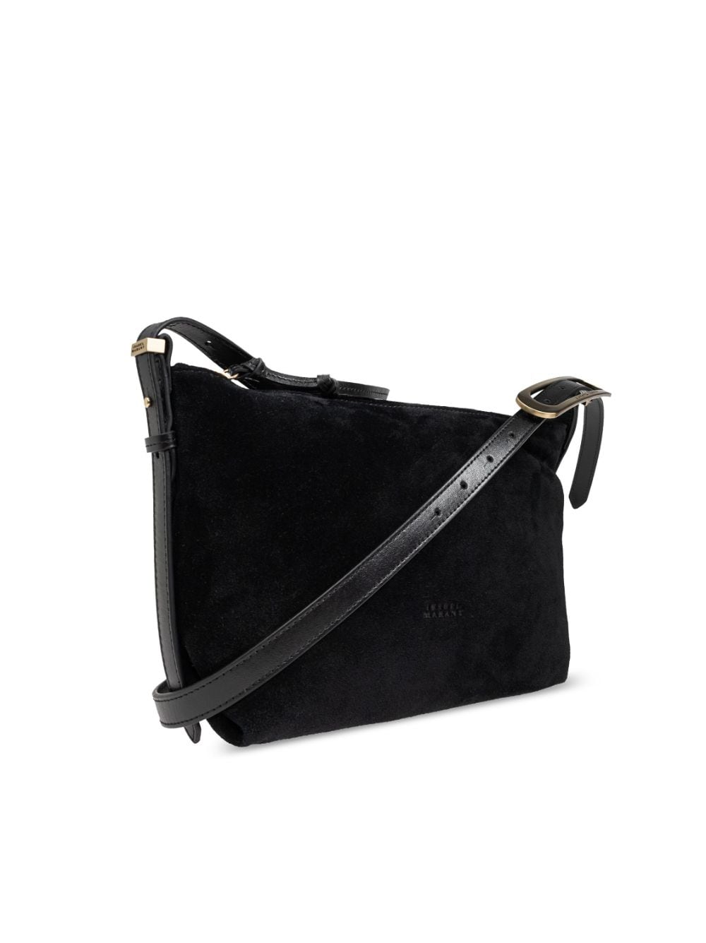 Shop Isabel Marant Mini Leyden Suede Shoulder Bag In Black