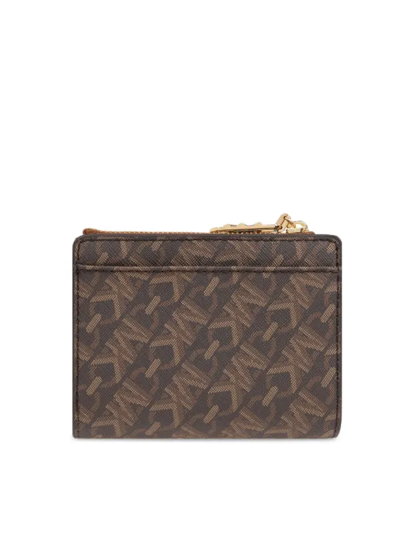 OSTKAKA | LOGO BUTTON WALLET BROWN [正規品/関税込] Michael Michael Kors Logo Print Wallet | Brown | FARFETCH