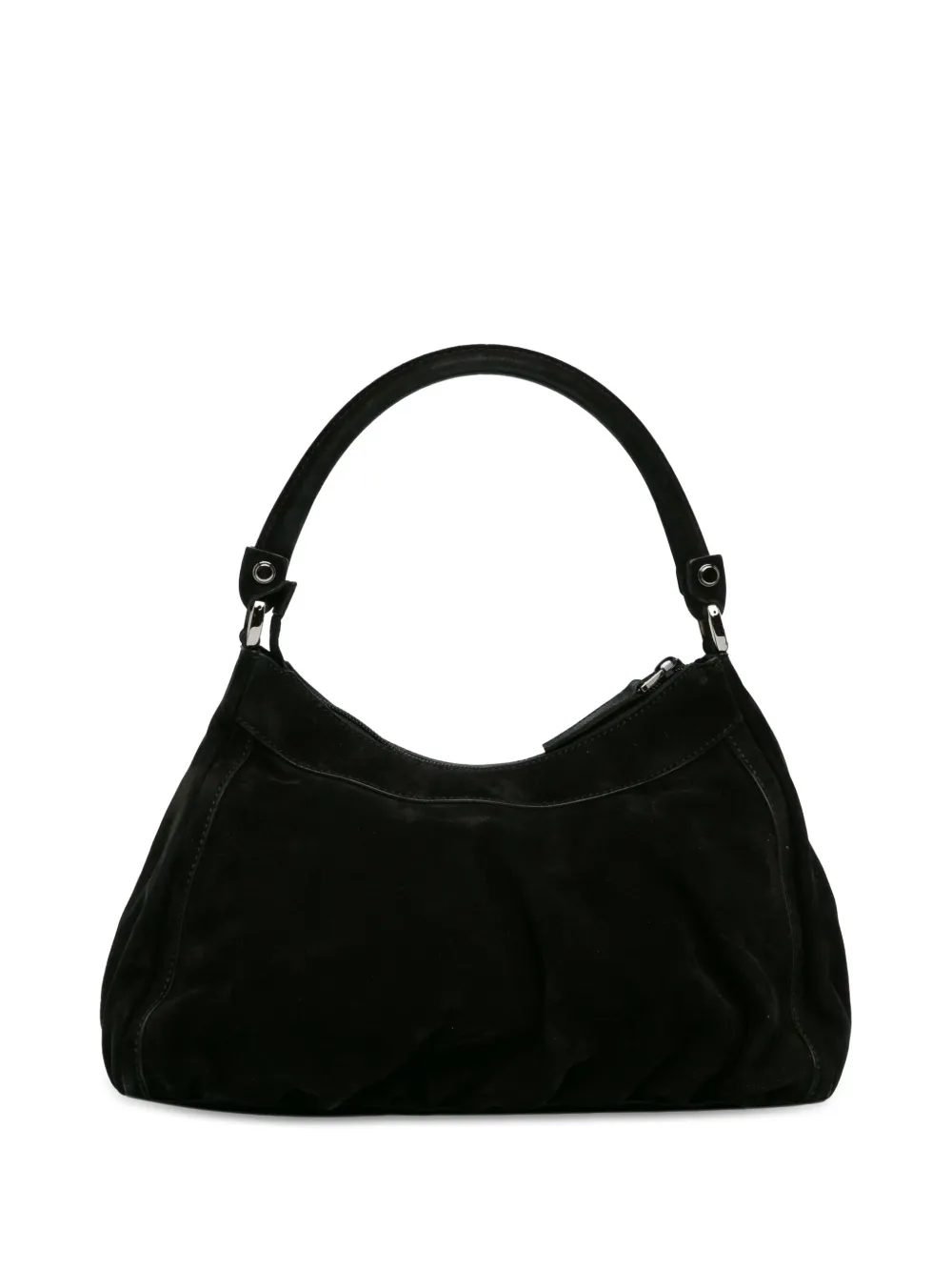 Gucci Pre-Owned 2000-2015 Suede Abbey D Ring shoulder bag - Zwart
