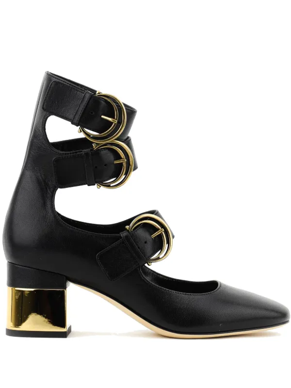 Chloe Alize 65mm Leather Pumps Black FARFETCH IE