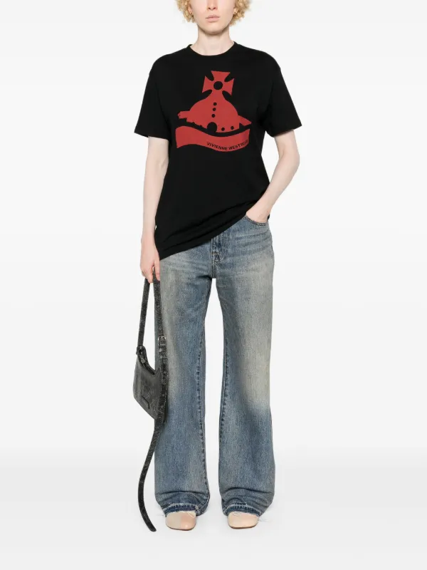 Vivienne Westwood Sunken Orb Classic T-shirt | Black | FARFETCH