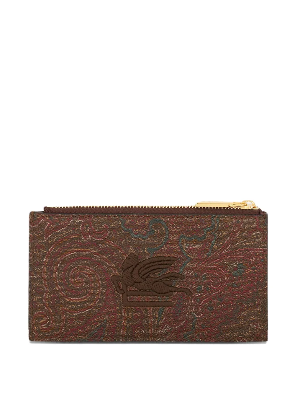 ETRO ペイズリーカードケース - ブラウン ETRO ペイズリーカードケース - ブラウン