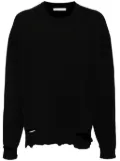 Helmut Lang crew-neck distressed jumper - Black