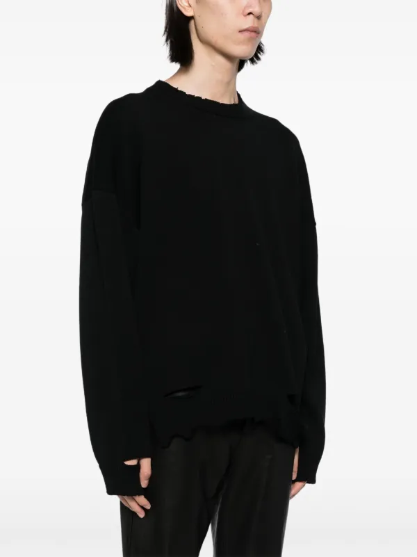 Helmut Lang ダメージ プルオーバー | ブラック | FARFETCH JP