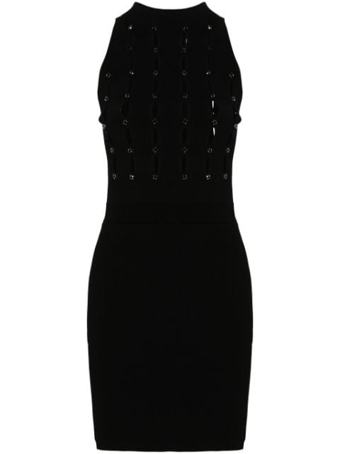 LIU JO rhinestone-embellished knitted mini dress