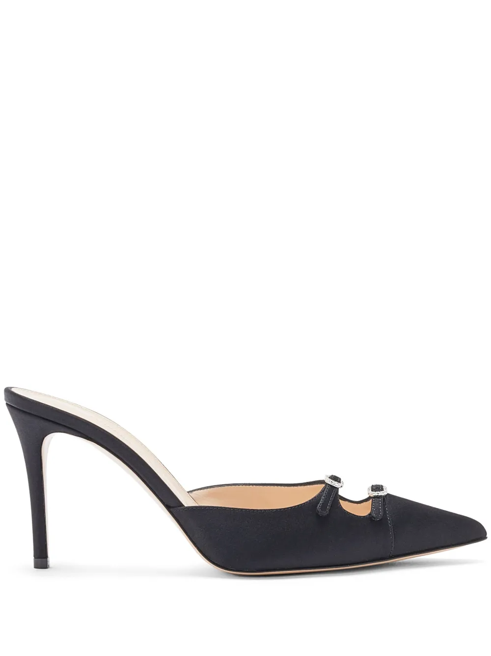 Andrea Wazen 85mm Caroline mules - Black