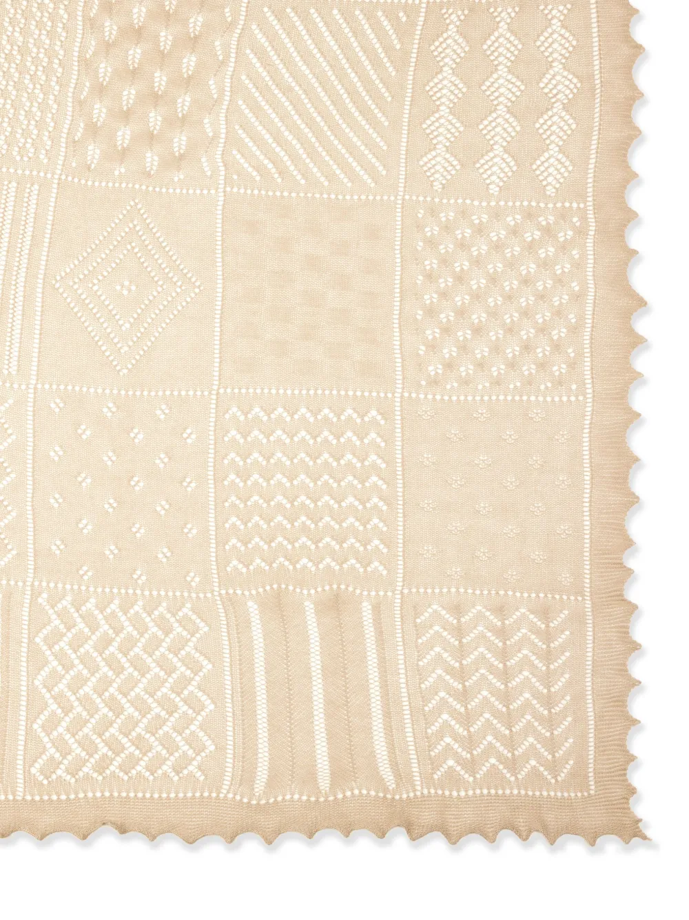 G.H. Hurt&Son Kids knitted cotton shawl - Beige