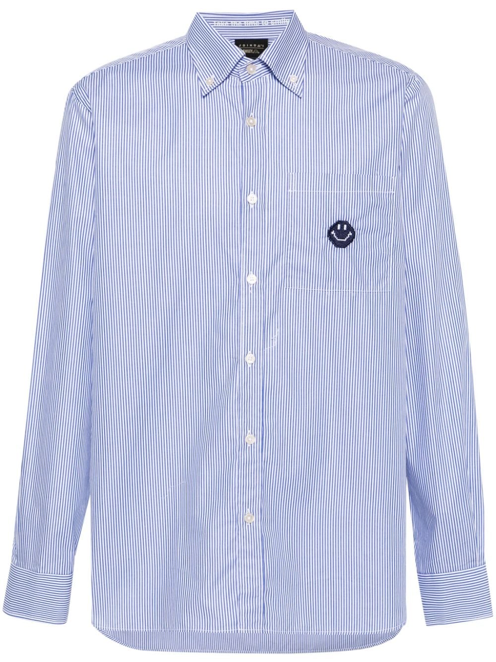 Joshua Sanders smiley face-embroidered shirt - Blu