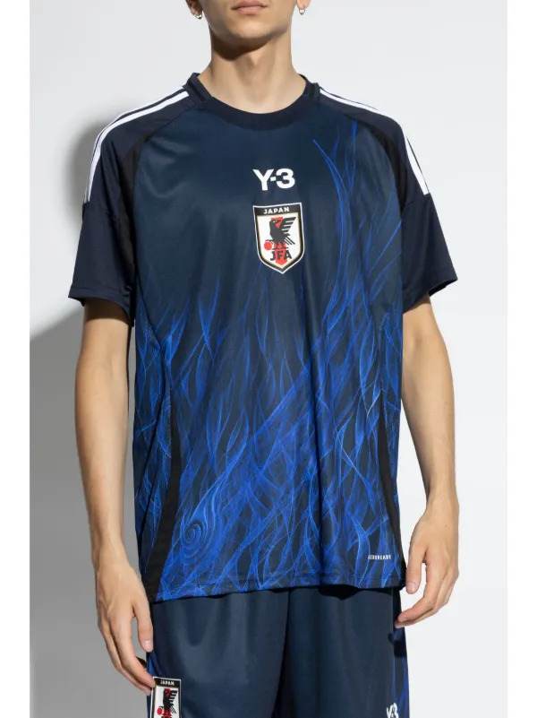 Y 3 x Adidas Japanese Football Association Home T Shirt Blau FARFETCH DE