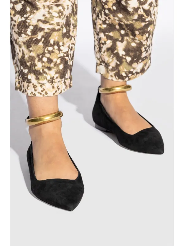 ISABEL MARANT Leanor Ballet Flats Black FARFETCH IL