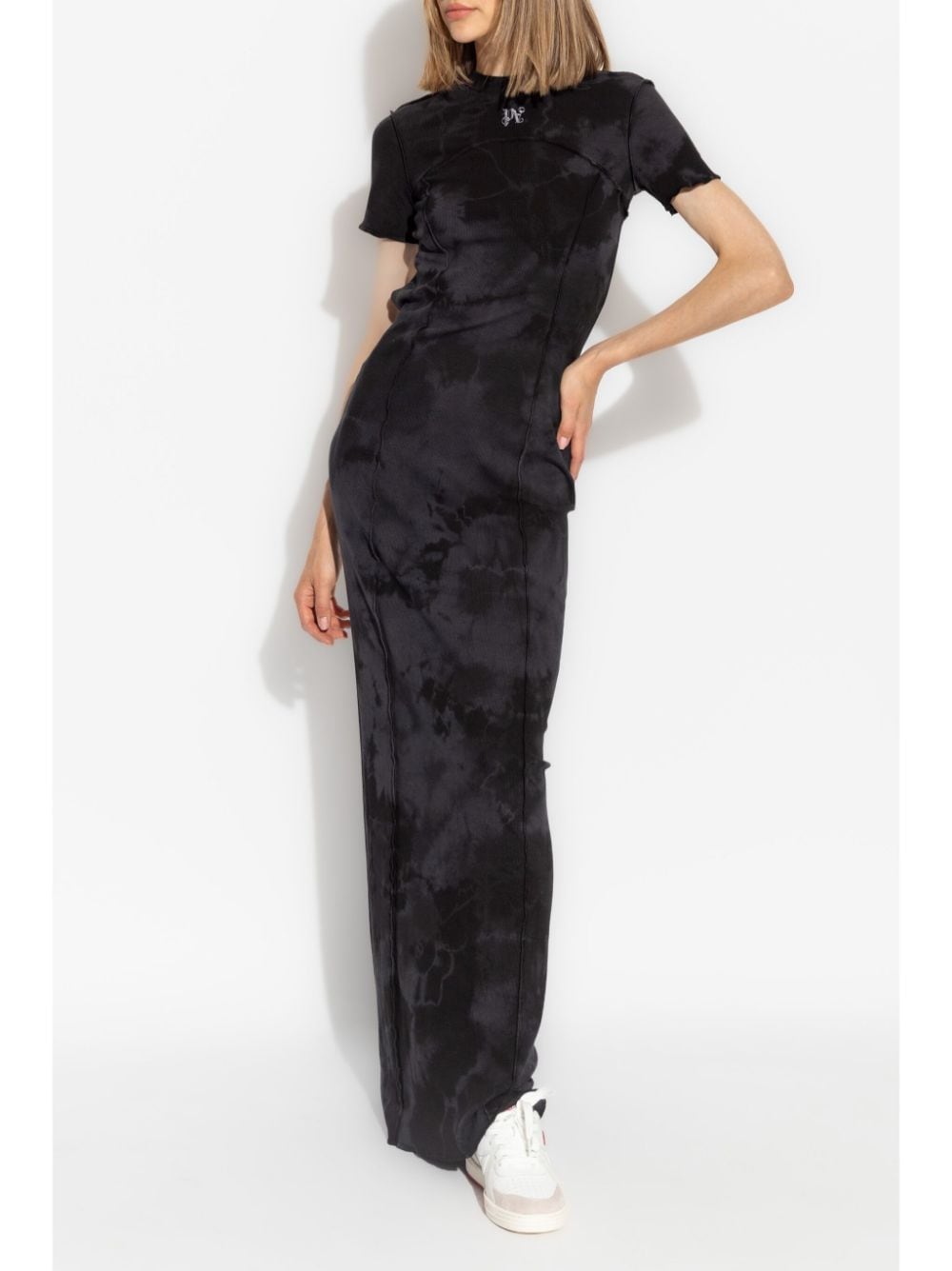 Palm Angels Maxi-jurk met geborduurd logo - Zwart