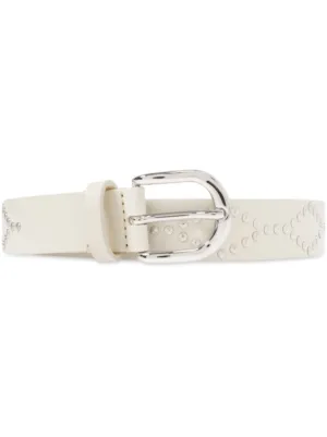 ISABEL MARANT Odena Calfskin Leather Belt | White | FARFETCH display picture 3
