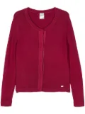 CHANEL Pre-Owned 2003s logo-plaque cardigan - Pink