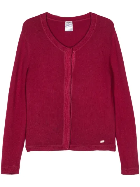 CHANEL 2003s logo-plaque cardigan Women