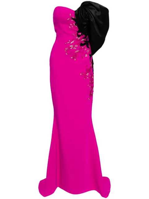 Saiid Kobeisy crepe straight fit gown