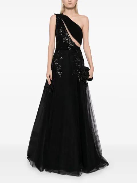 Saiid Kobeisy one-shoulder beaded gown RTWSS2460 - 1