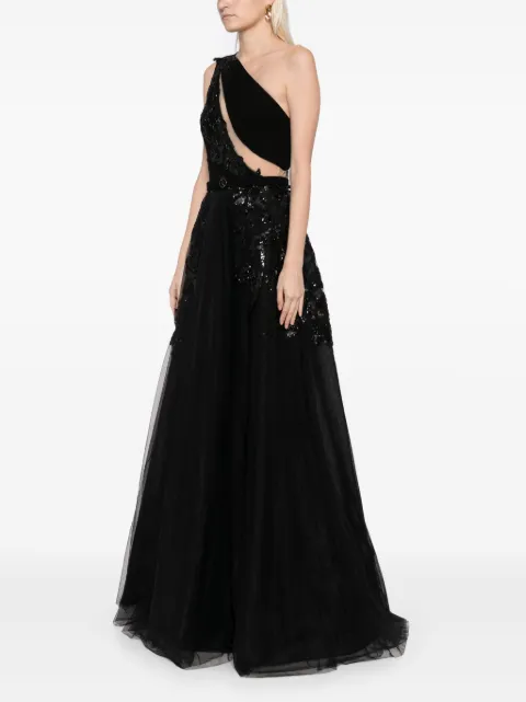 Saiid Kobeisy one-shoulder beaded gown RTWSS2460 - 2