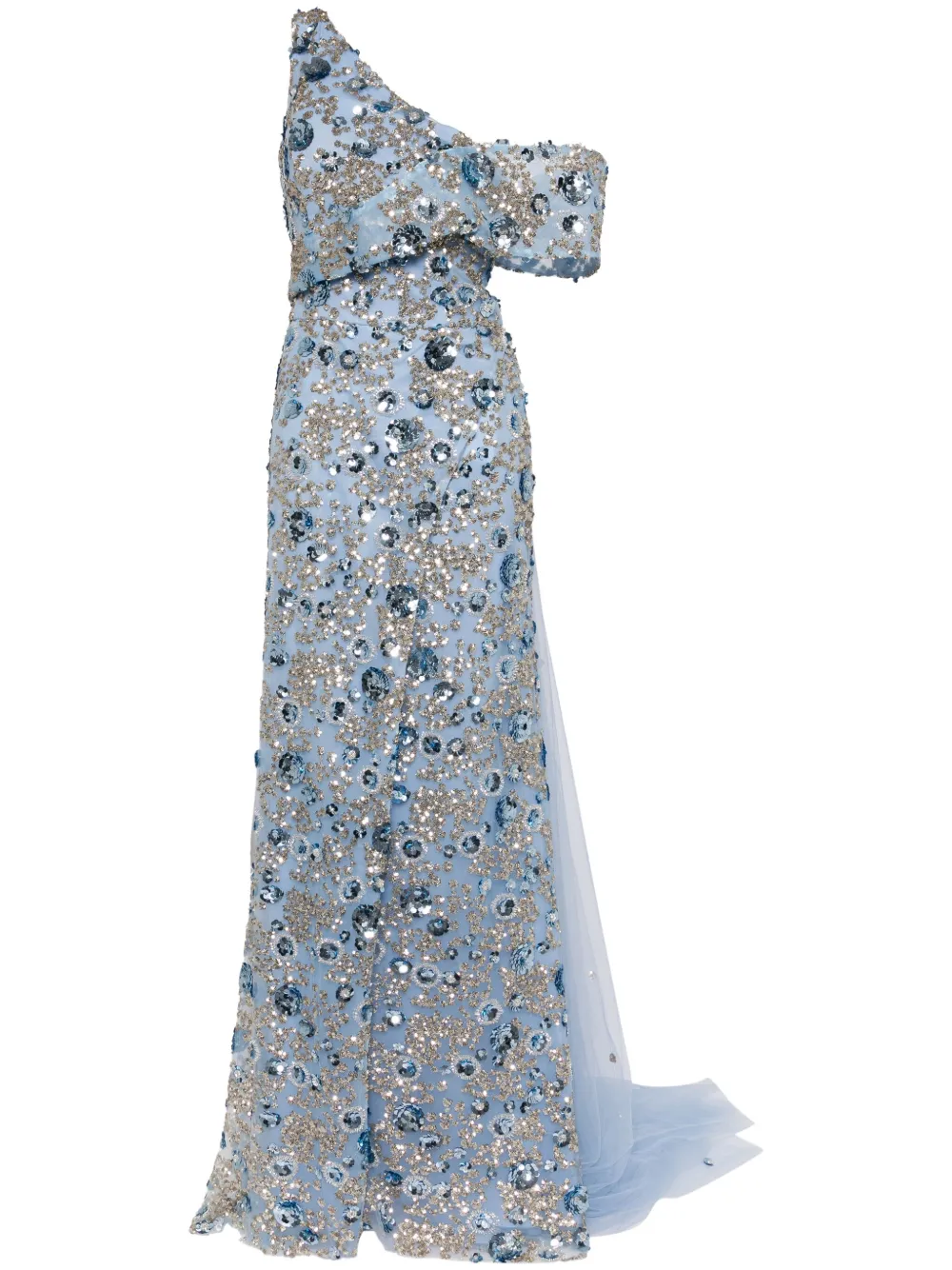 Saiid Kobeisy Off-shoulder And One Shoulder Strap Dress In Blau